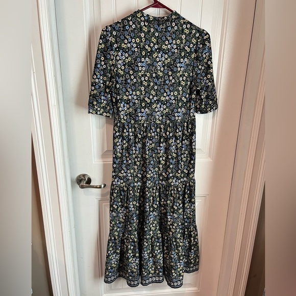 Max Studio Blue Floral maxi dress MEDIUM - Picture 4 of 8